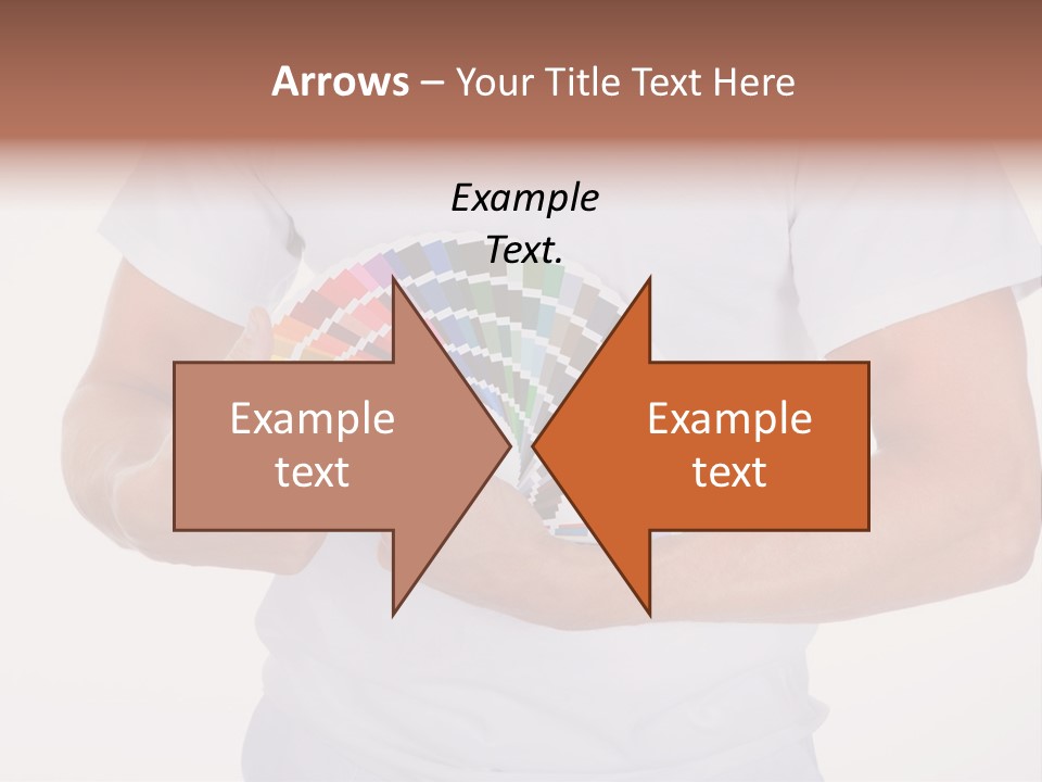 A Man Holding A Fan Of Color Samples In His Hands PowerPoint Template