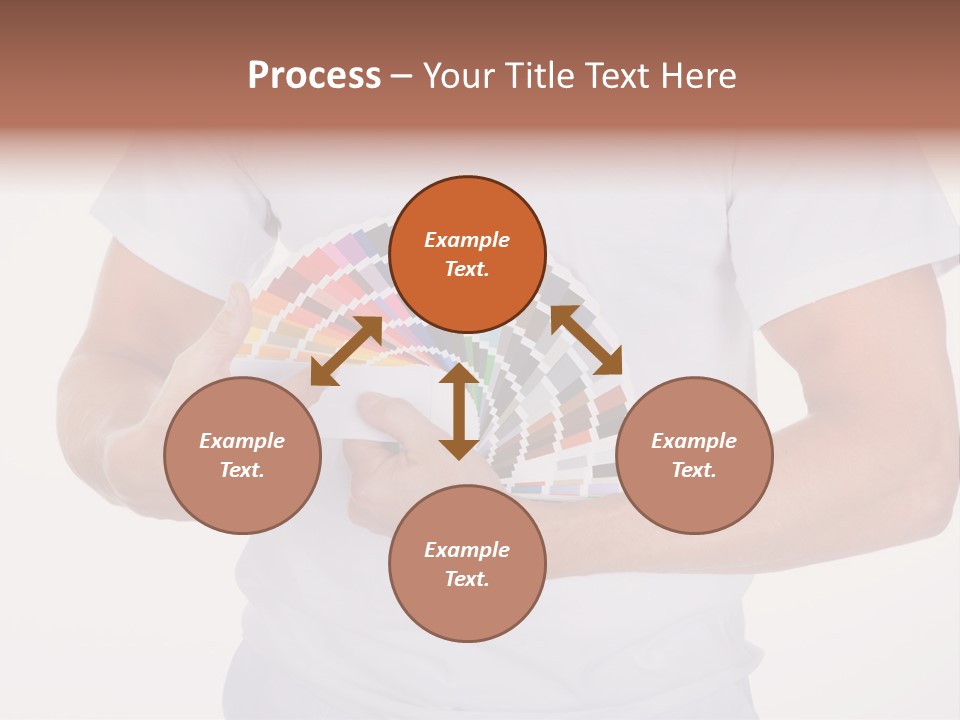 A Man Holding A Fan Of Color Samples In His Hands PowerPoint Template