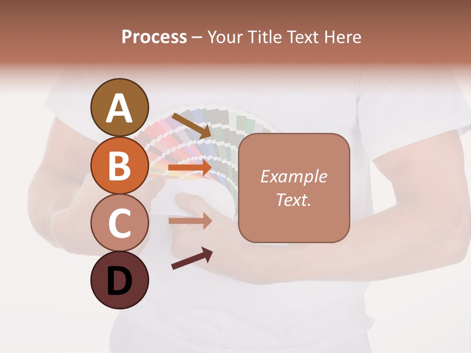 A Man Holding A Fan Of Color Samples In His Hands PowerPoint Template