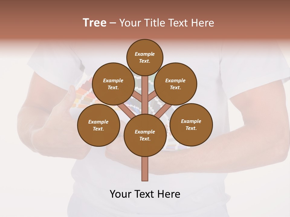 A Man Holding A Fan Of Color Samples In His Hands PowerPoint Template