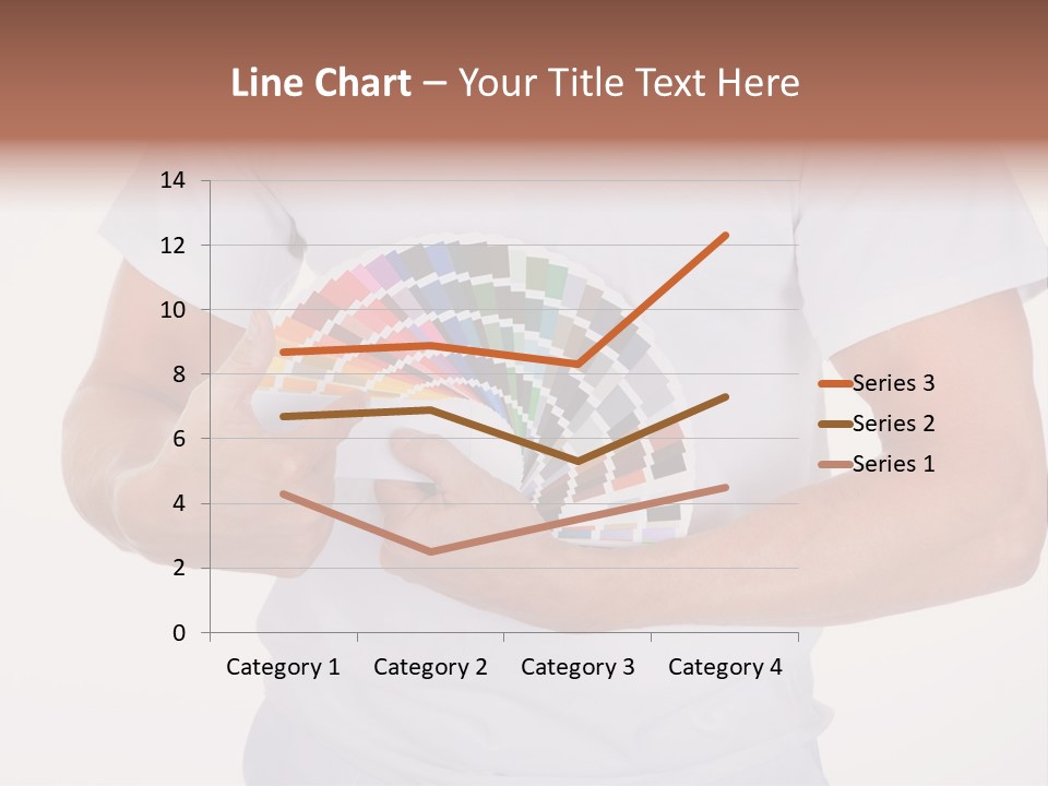 A Man Holding A Fan Of Color Samples In His Hands PowerPoint Template