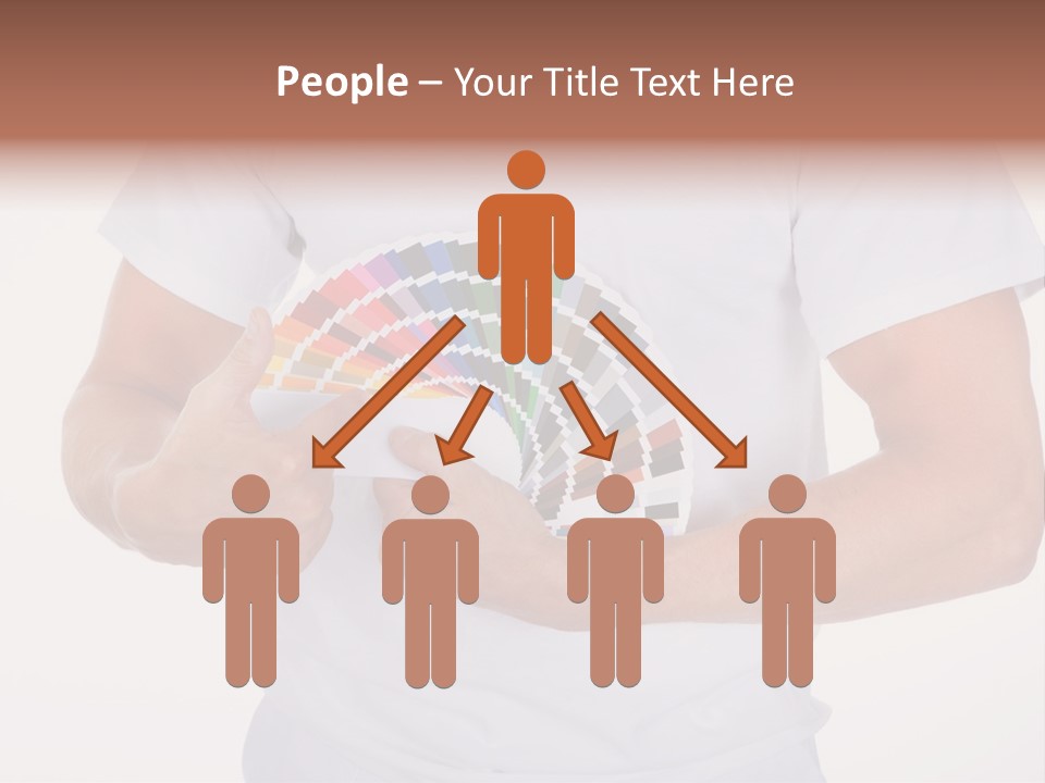 A Man Holding A Fan Of Color Samples In His Hands PowerPoint Template