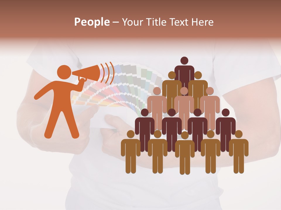 A Man Holding A Fan Of Color Samples In His Hands PowerPoint Template