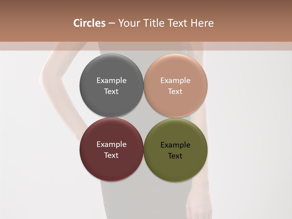 A Woman In A Black Dress Is Posing For A Picture PowerPoint Template