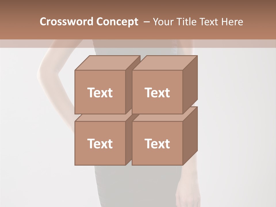 A Woman In A Black Dress Is Posing For A Picture PowerPoint Template