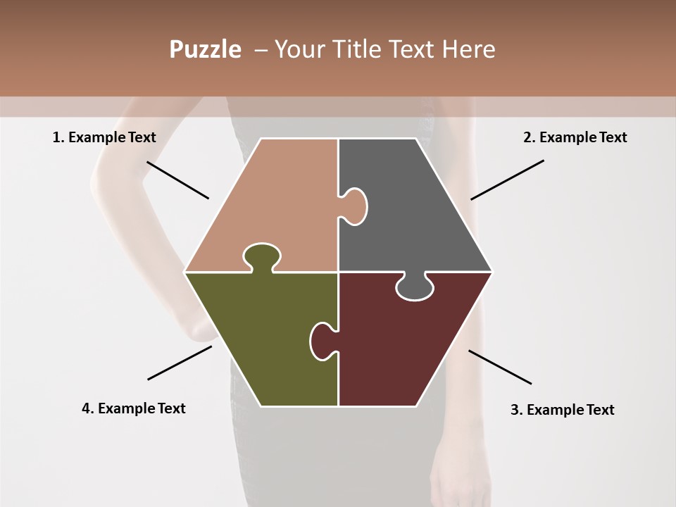 A Woman In A Black Dress Is Posing For A Picture PowerPoint Template