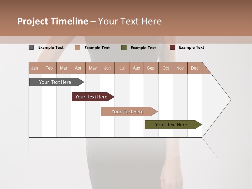 A Woman In A Black Dress Is Posing For A Picture PowerPoint Template