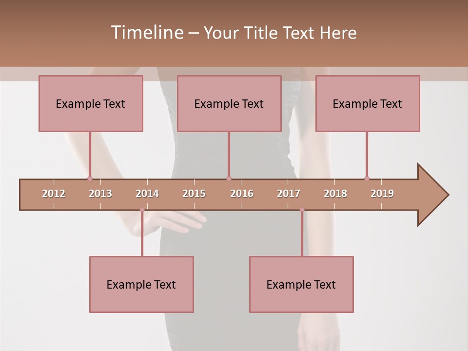 A Woman In A Black Dress Is Posing For A Picture PowerPoint Template