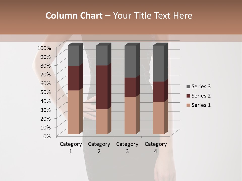 A Woman In A Black Dress Is Posing For A Picture PowerPoint Template