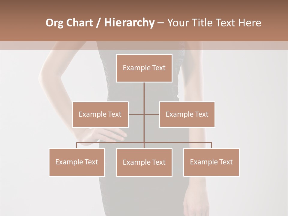 A Woman In A Black Dress Is Posing For A Picture PowerPoint Template