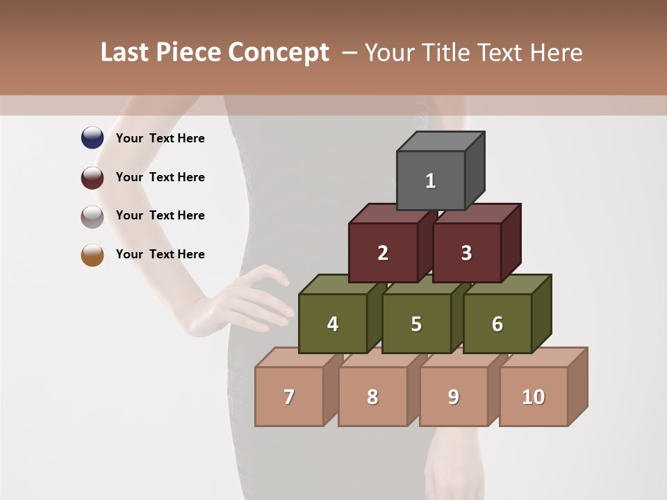 A Woman In A Black Dress Is Posing For A Picture PowerPoint Template