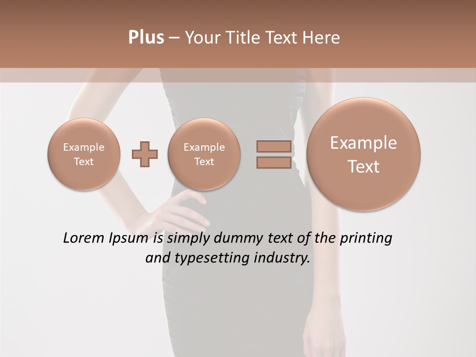 A Woman In A Black Dress Is Posing For A Picture PowerPoint Template