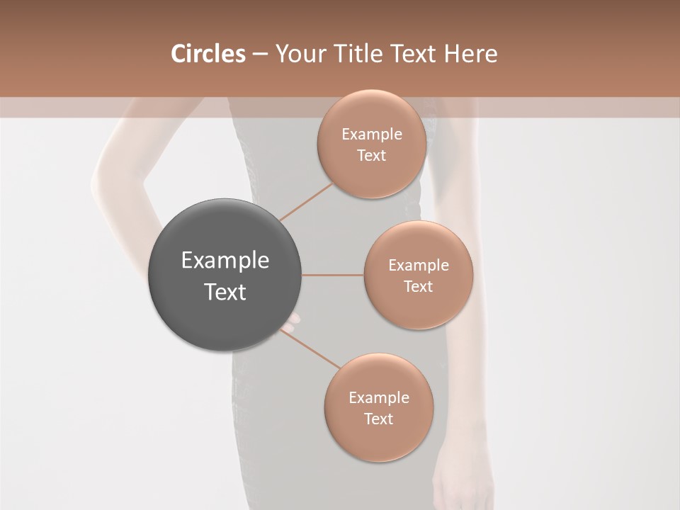 A Woman In A Black Dress Is Posing For A Picture PowerPoint Template