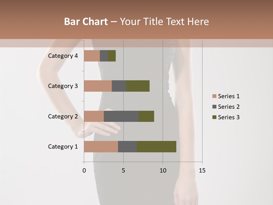 A Woman In A Black Dress Is Posing For A Picture PowerPoint Template