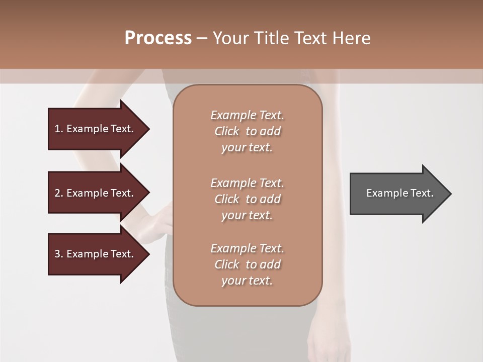 A Woman In A Black Dress Is Posing For A Picture PowerPoint Template