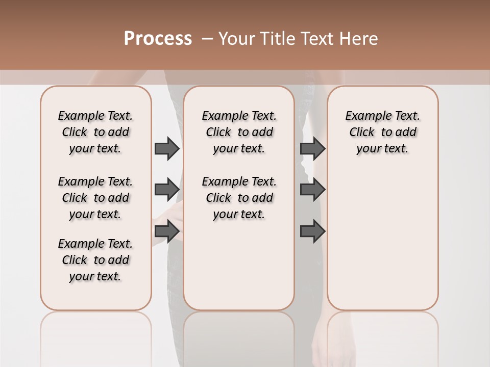A Woman In A Black Dress Is Posing For A Picture PowerPoint Template