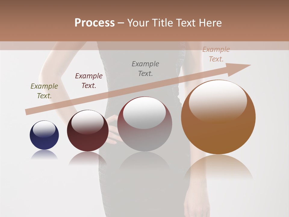 A Woman In A Black Dress Is Posing For A Picture PowerPoint Template