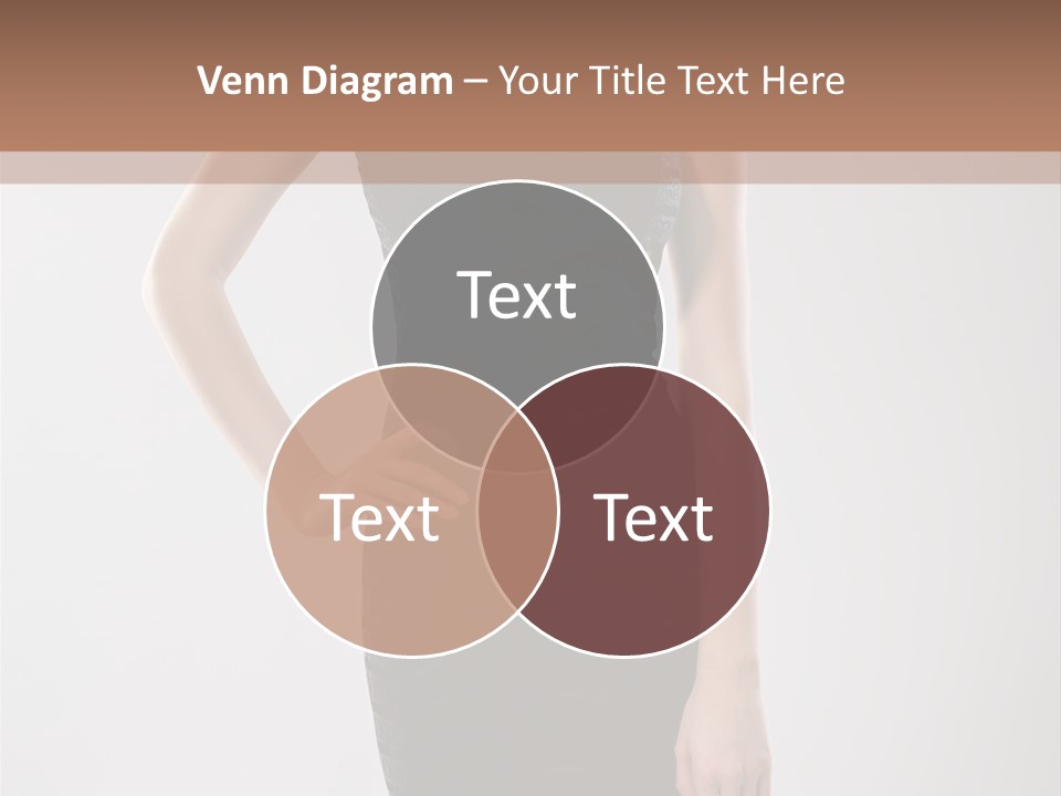 A Woman In A Black Dress Is Posing For A Picture PowerPoint Template