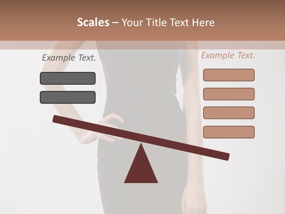 A Woman In A Black Dress Is Posing For A Picture PowerPoint Template