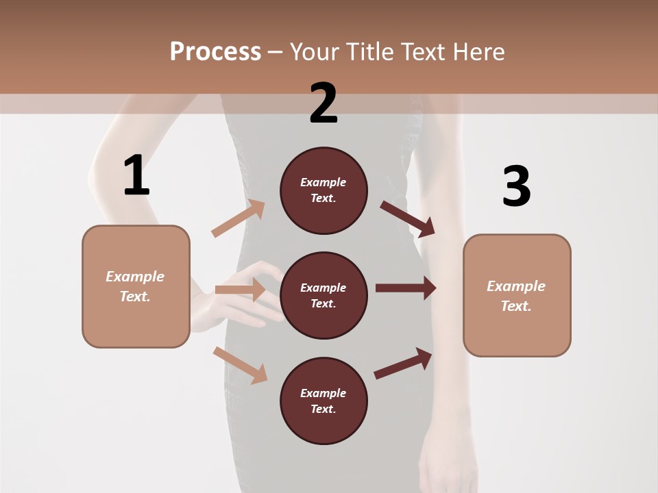 A Woman In A Black Dress Is Posing For A Picture PowerPoint Template