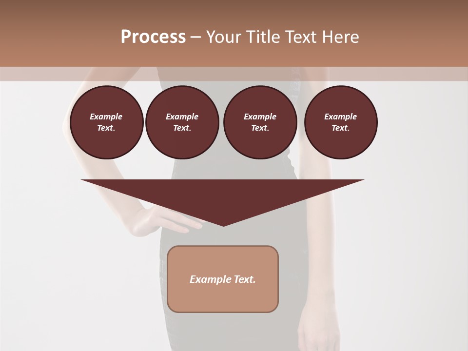 A Woman In A Black Dress Is Posing For A Picture PowerPoint Template