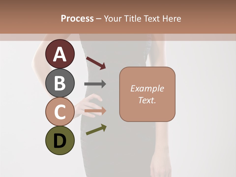 A Woman In A Black Dress Is Posing For A Picture PowerPoint Template