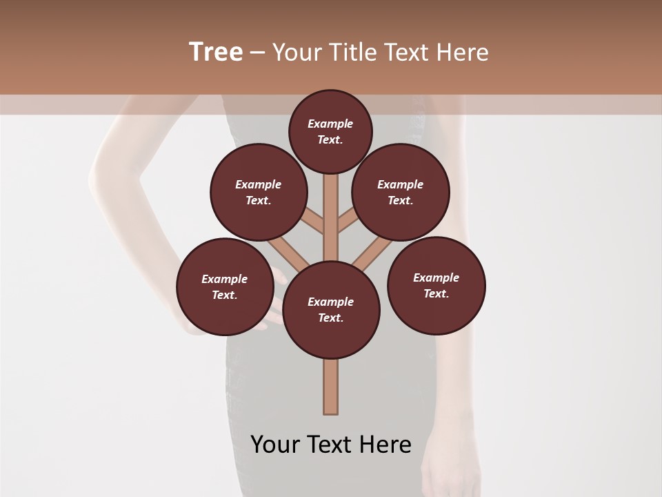 A Woman In A Black Dress Is Posing For A Picture PowerPoint Template