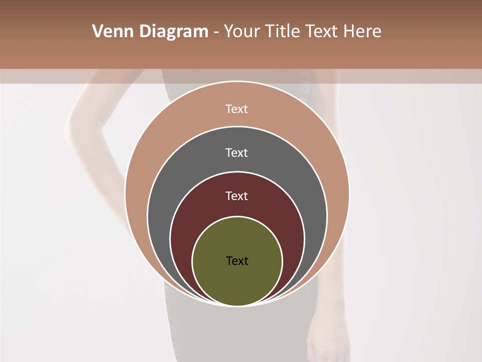 A Woman In A Black Dress Is Posing For A Picture PowerPoint Template