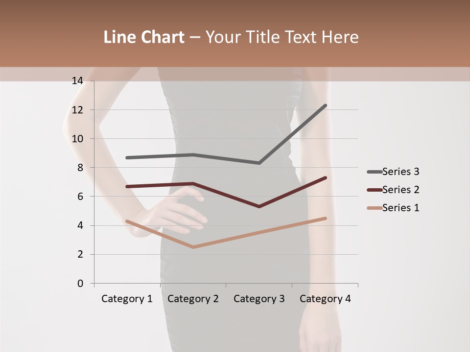 A Woman In A Black Dress Is Posing For A Picture PowerPoint Template