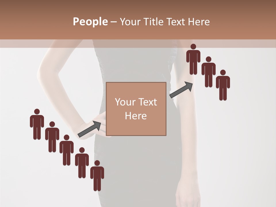 A Woman In A Black Dress Is Posing For A Picture PowerPoint Template