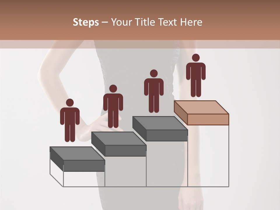 A Woman In A Black Dress Is Posing For A Picture PowerPoint Template