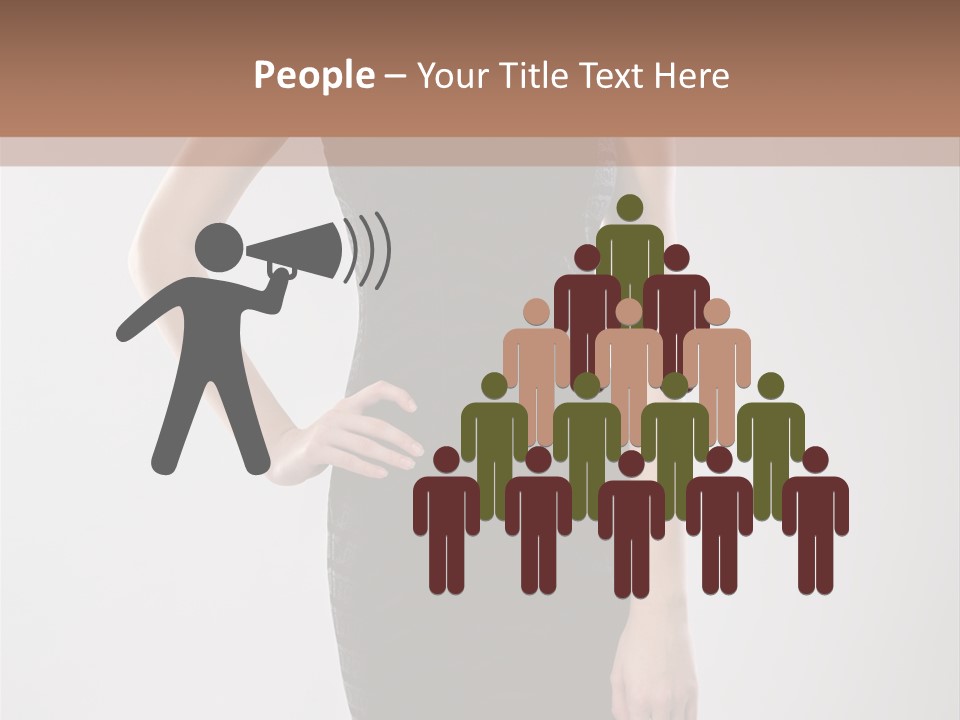 A Woman In A Black Dress Is Posing For A Picture PowerPoint Template