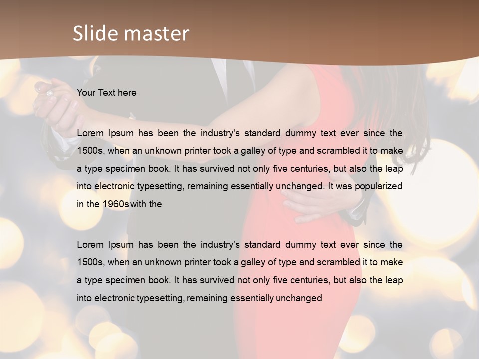 A Man And Woman Dancing Together In A Dance Pose PowerPoint Template