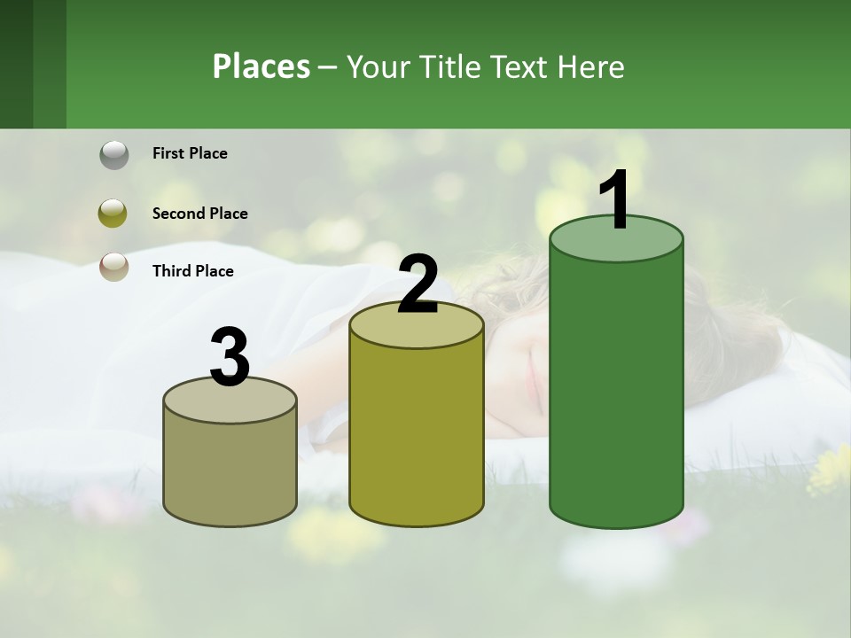 A Little Girl Is Sleeping On A Blanket In The Grass PowerPoint Template