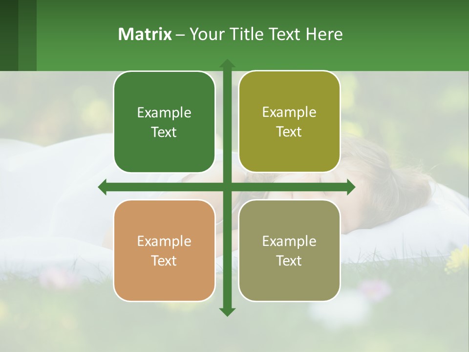 A Little Girl Is Sleeping On A Blanket In The Grass PowerPoint Template