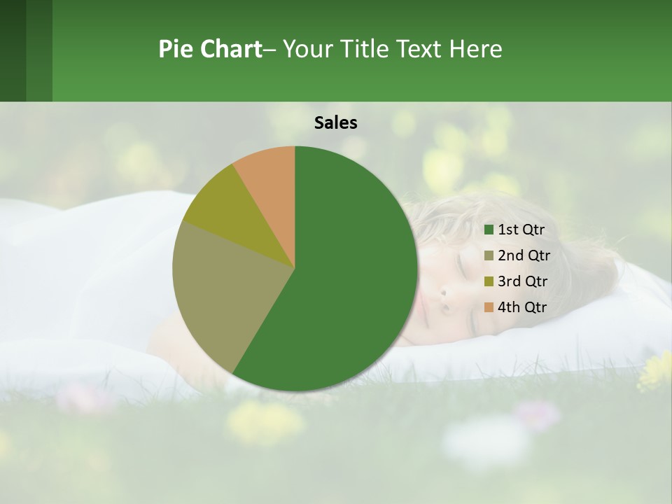 A Little Girl Is Sleeping On A Blanket In The Grass PowerPoint Template