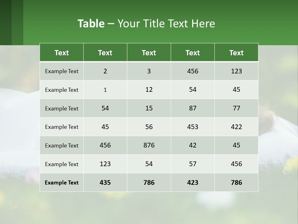 A Little Girl Is Sleeping On A Blanket In The Grass PowerPoint Template