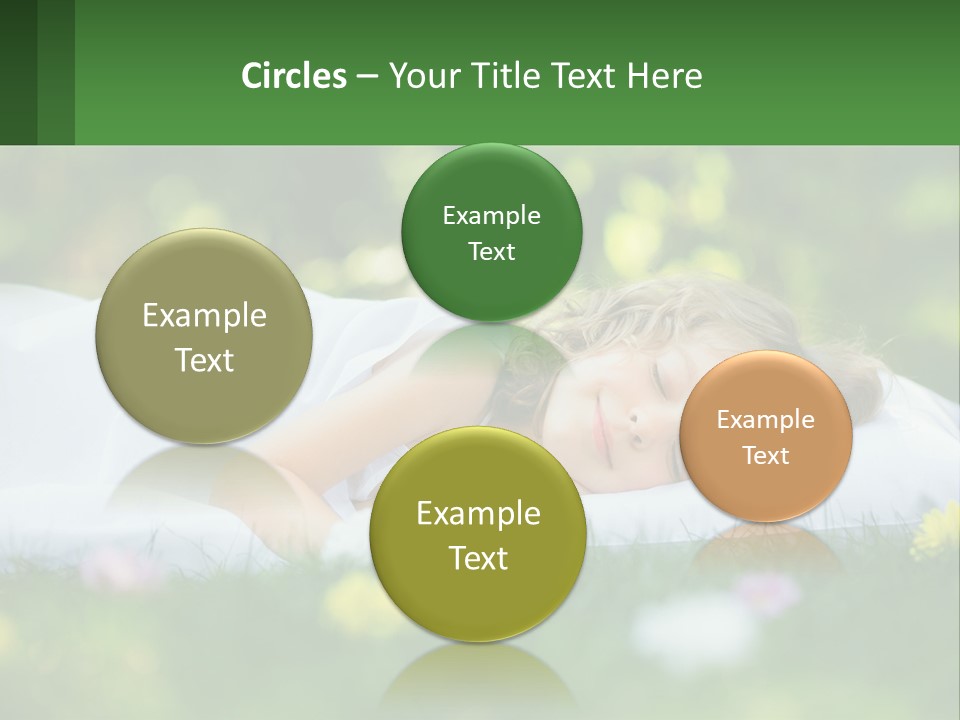 A Little Girl Is Sleeping On A Blanket In The Grass PowerPoint Template