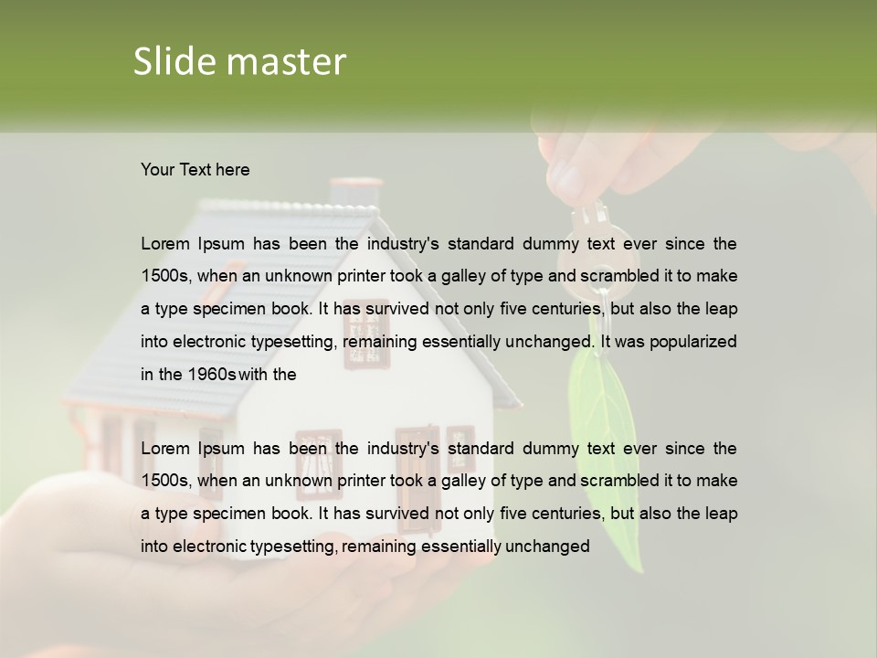 A Person Holding A Key To A House PowerPoint Template