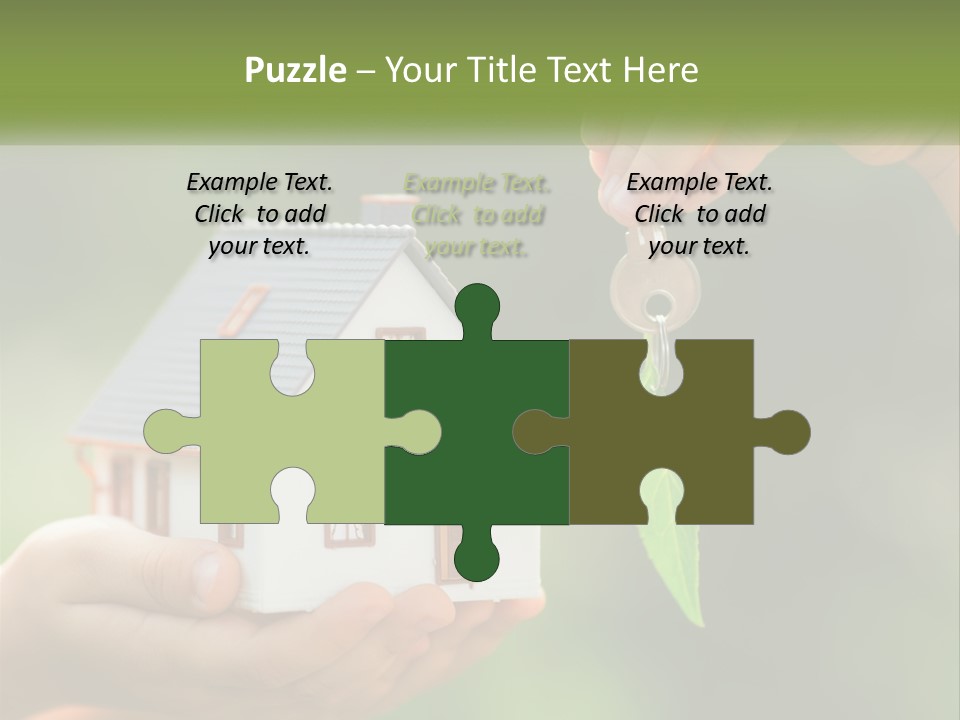 A Person Holding A Key To A House PowerPoint Template