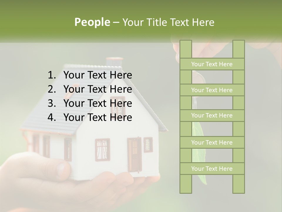 A Person Holding A Key To A House PowerPoint Template