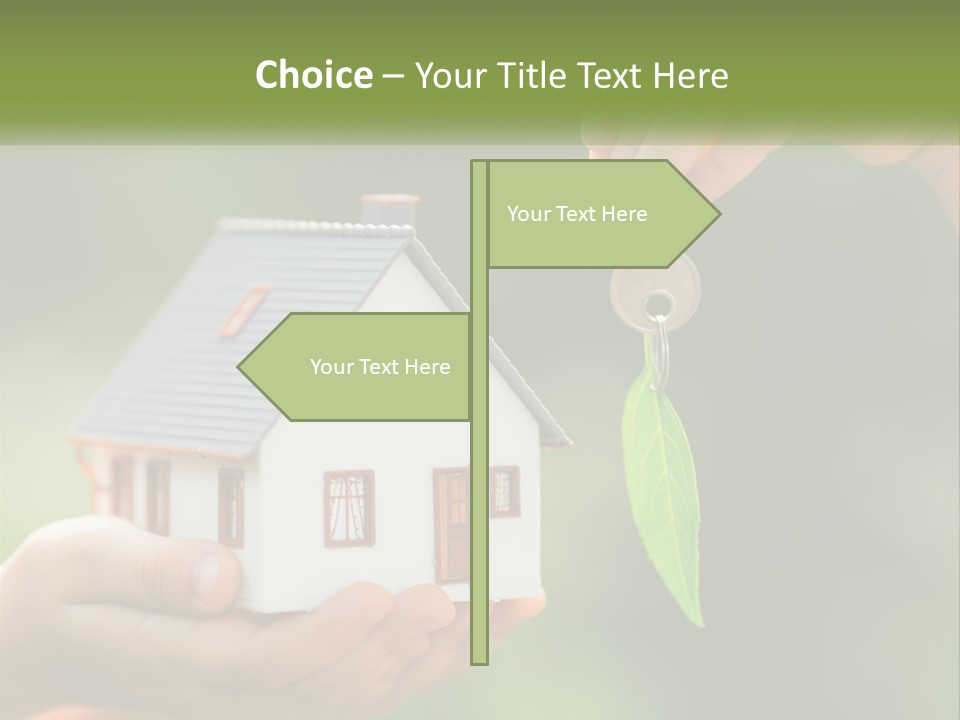 A Person Holding A Key To A House PowerPoint Template