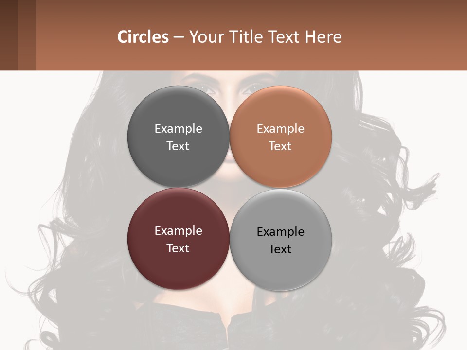A Woman With Long Black Hair Is Holding A Brown Sign PowerPoint Template