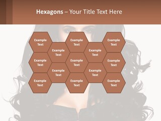 A Woman With Long Black Hair Is Holding A Brown Sign PowerPoint Template