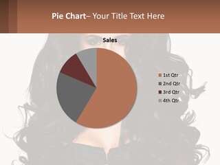 A Woman With Long Black Hair Is Holding A Brown Sign PowerPoint Template