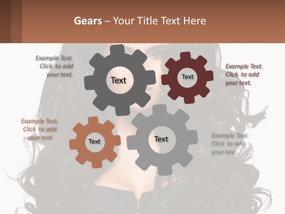 A Woman With Long Black Hair Is Holding A Brown Sign PowerPoint Template