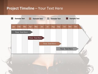 A Woman With Long Black Hair Is Holding A Brown Sign PowerPoint Template