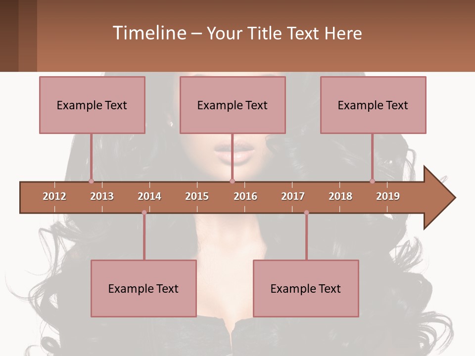 A Woman With Long Black Hair Is Holding A Brown Sign PowerPoint Template