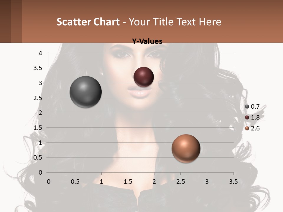 A Woman With Long Black Hair Is Holding A Brown Sign PowerPoint Template