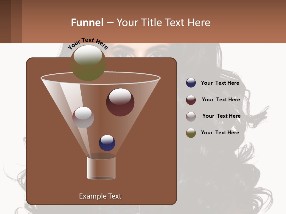 A Woman With Long Black Hair Is Holding A Brown Sign PowerPoint Template